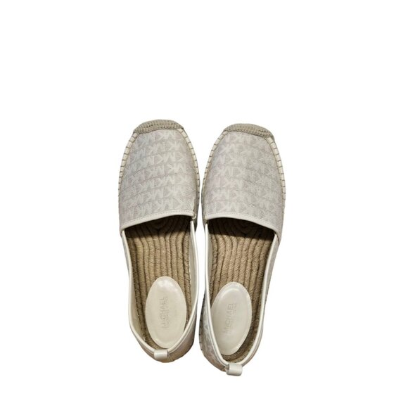 Michael Kors Womens Size 9 Lenny Logo Jaquard Espadrilles Slip On Platform - Picture 6 of 8